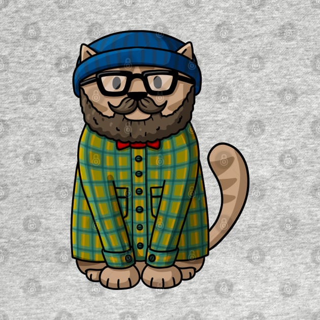 Hipster Cat by Doodlecats 